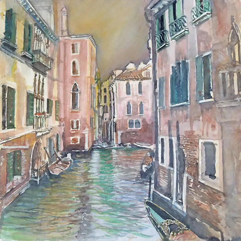 Venedig :: Größe 40cm x 40cm :: Aquarell