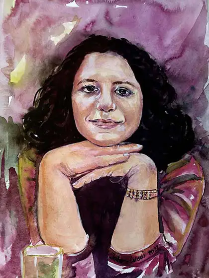 Vis-à-vis :: Größe 48cm x 36cm :: Aquarell :: Verkauft